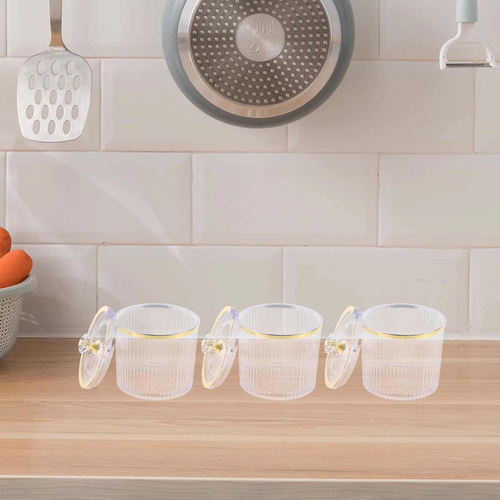 1 Set Of Striped Salt Sugar Jar Soy Sauce Vinegar Pepper Storage Transparent Spice Container Kitchen Restaurant Hotel Organizer
1 Set Of Striped Salt Sugar Jar Soy Sauce Vinegar Pepper Storage Transparent Spice Container Kitchen Restaurant Hotel Organizer