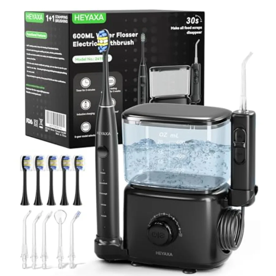 Professional Water Flosser and Electric Toothbrush Combo 600ML Home Use Oral Irrigator for 10 Adjustable Water Pressure 2 Clean
Professional Water Flosser and Electric Toothbrush Combo 600ML Home Use Oral Irrigator for 10 Adjustable Water Pressure 2 Clean