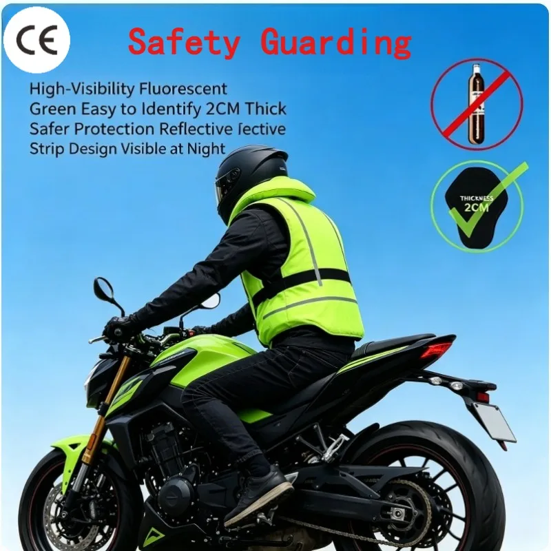 Motorcycle Airbag Vest Reflective Moto Racing Jacket Inflatable Safety Protective Airbag Gear for Motocross & Street Riding Use
Motorcycle Airbag Vest Reflective Moto Racing Jacket Inflatable Safety Protective Airbag Gear for Motocross & Street Riding Use