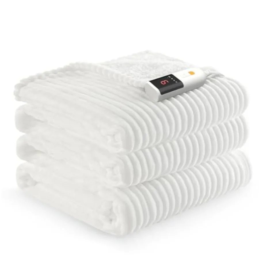 Electric Heated Blanket Full Size Silky Soft Flannel and Sherpa Heating Blanket with 9 Heat Levels and 2-10 Hours Auto Off Warm
Electric Heated Blanket Full Size Silky Soft Flannel and Sherpa Heating Blanket with 9 Heat Levels and 2-10 Hours Auto Off Warm