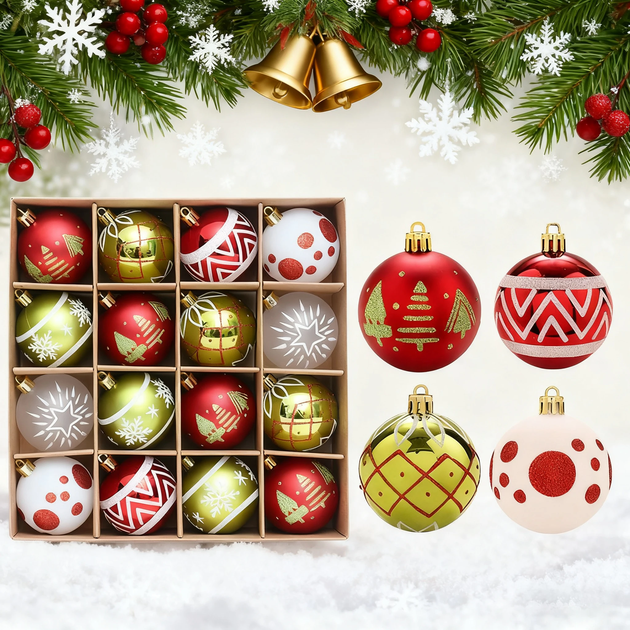 6CM Christmas Balls Red Green White ChampagneColorful Festival Party Christmas Tree Ornaments Xmas Decorations Home Party Decor
6CM Christmas Balls Red Green White ChampagneColorful Festival Party Christmas Tree Ornaments Xmas Decorations Home Party Decor