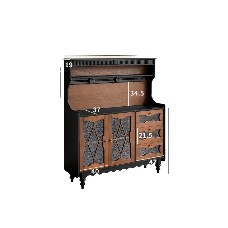 French retro dining side cabinet integrated storage against the wall multi-functional living room side cabinet
French retro dining side cabinet integrated storage against the wall multi-functional living room side cabinet
