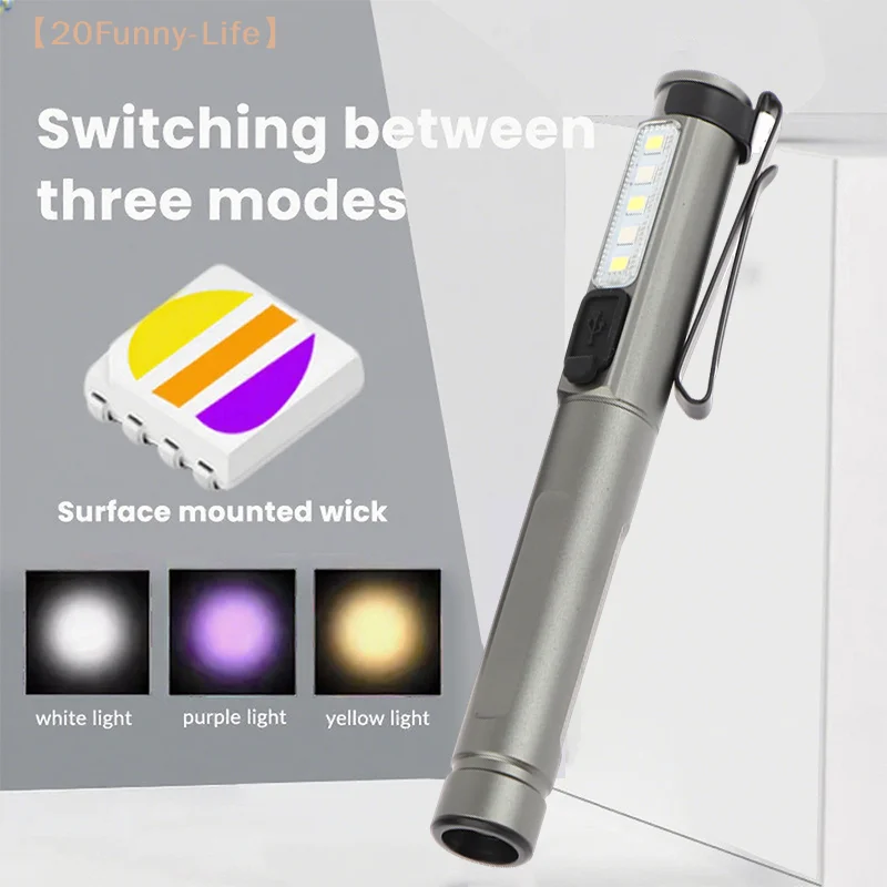 Rechargeable Medical Handy Pen Light Dual Light Source LED Flashlight Mini Pocket Doctor Oral Examination Penlight Clip Lamp
Rechargeable Medical Handy Pen Light Dual Light Source LED Flashlight Mini Pocket Doctor Oral Examination Penlight Clip Lamp