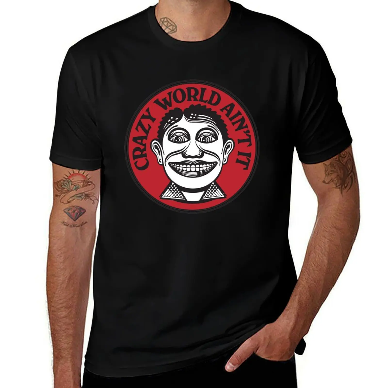 Crazy World Ain’t It T-Shirt Short sleeve tee graphic shirts custom t-shirts anime shirts men
Crazy World Ain’t It T-Shirt Short sleeve tee graphic shirts custom t-shirts anime shirts men
