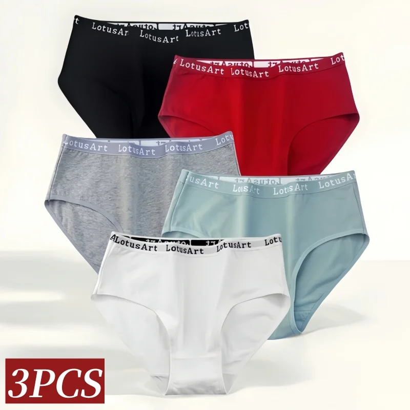 3PCS/Set Cotton Panties Women High Waist Briefs Seamless Underwear Girls Underpants Solid Color Pantys M-2XL Comfort Intimates
3PCS/Set Cotton Panties Women High Waist Briefs Seamless Underwear Girls Underpants Solid Color Pantys M-2XL Comfort Intimates