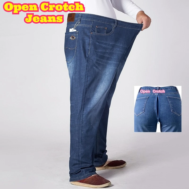 Open Crotch Men Big Tall Oversized Stretch Jeans Plus Size Loose Straight Long Denim Trouser Thin Light Breathable Spring Summer
Open Crotch Men Big Tall Oversized Stretch Jeans Plus Size Loose Straight Long Denim Trouser Thin Light Breathable Spring Summer