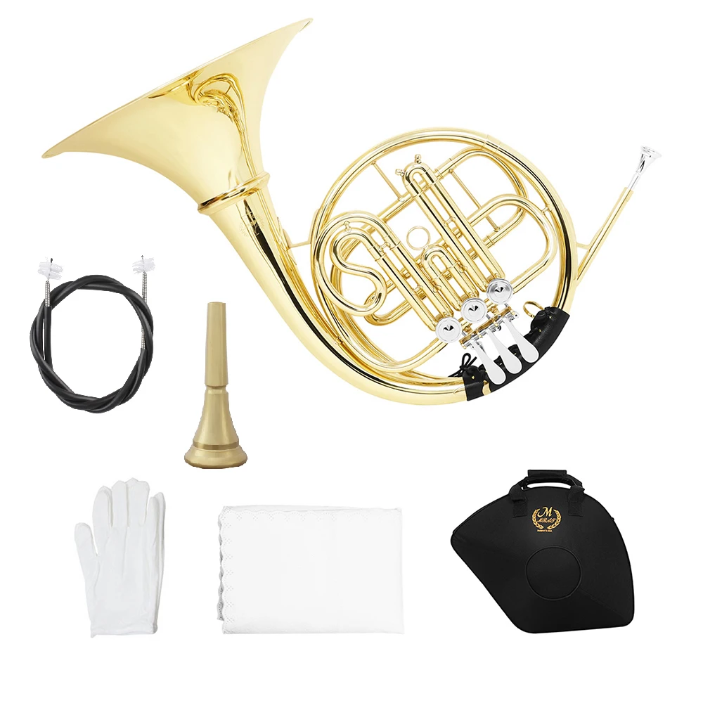 M MBAT 3 Key Bach Split French Horn Bb Tone Nicke Silver Plated Brass Musical Instrument with Mouthpiece Case Parts
M MBAT 3 Key Bach Split French Horn Bb Tone Nicke Silver Plated Brass Musical Instrument with Mouthpiece Case Parts