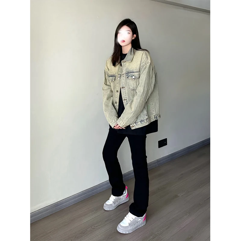 Yellow Clay Color ort Men's Denim Jaet oulder Pads American Retro Sle CleanFit Jaet Trendy And Haome Outerwear
Yellow Clay Color ort Men's Denim Jaet oulder Pads American Retro Sle CleanFit Jaet Trendy And Haome Outerwear