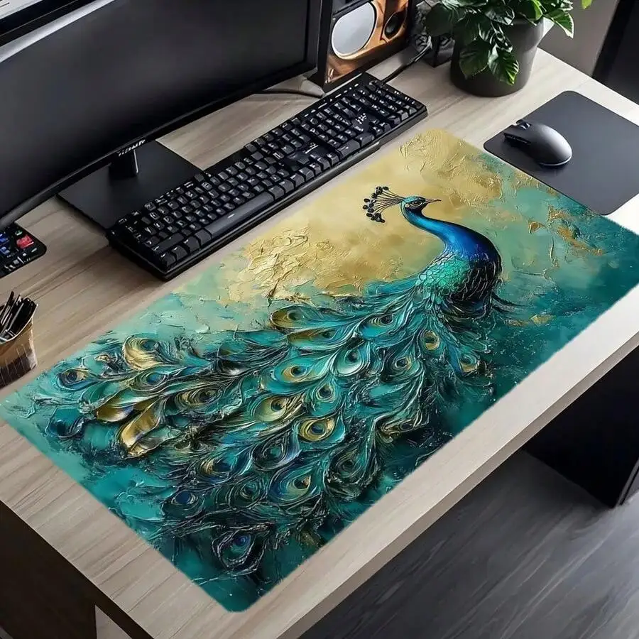 Peacock Design Large Gaming Desk Mat Non-Slip Rubber Base Full Keyboard Mouse Coverage
Peacock Design Large Gaming Desk Mat Non-Slip Rubber Base Full Keyboard Mouse Coverage