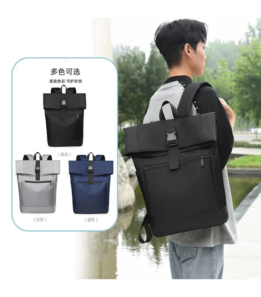 School bag roll top roll cover backpack large capacity backpack artboard bag backpack men's business leisure
School bag roll top roll cover backpack large capacity backpack artboard bag backpack men's business leisure