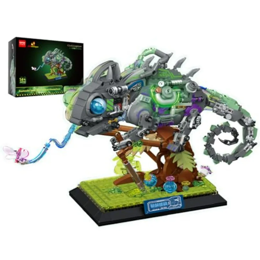 Наборы для сборки для взрослых: Механический хамелеон 70124, коллекционная модель животного тропического леса с подставкой, креативный дизайн
Наборы для сборки для взрослых: Механический хамелеон 70124, коллекционная модель животного тропического леса с подставкой, креативный дизайн