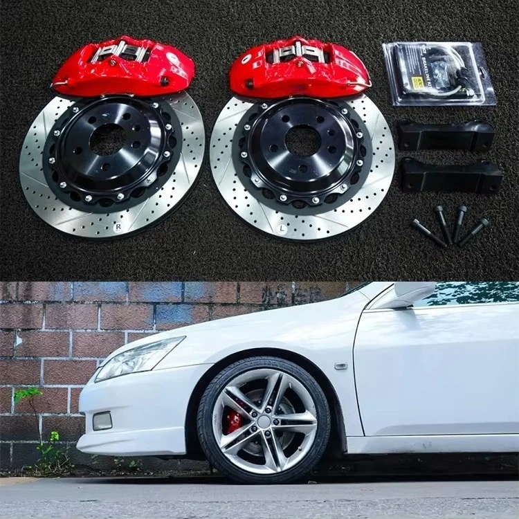 Front Big Brake Kit 4 Piston Caliper with 330*28 mm Rotor BBK Auto Brake System for Honda Accord CL7/CL9 17 Inch Car Rim
Front Big Brake Kit 4 Piston Caliper with 330*28 mm Rotor BBK Auto Brake System for Honda Accord CL7/CL9 17 Inch Car Rim