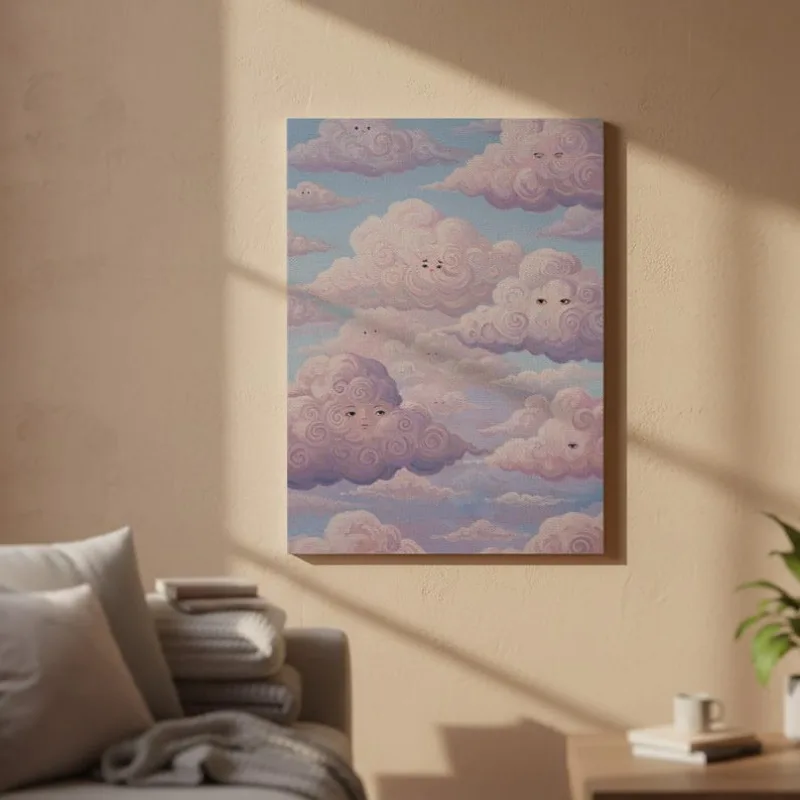 2D/Flat Frameless Whimsical Cloud Canvas Poster,Modern Dreamy Pink Sky Wall Art Print for Living Room and Bedroom Decortion Gift
2D/Flat Frameless Whimsical Cloud Canvas Poster,Modern Dreamy Pink Sky Wall Art Print for Living Room and Bedroom Decortion Gift