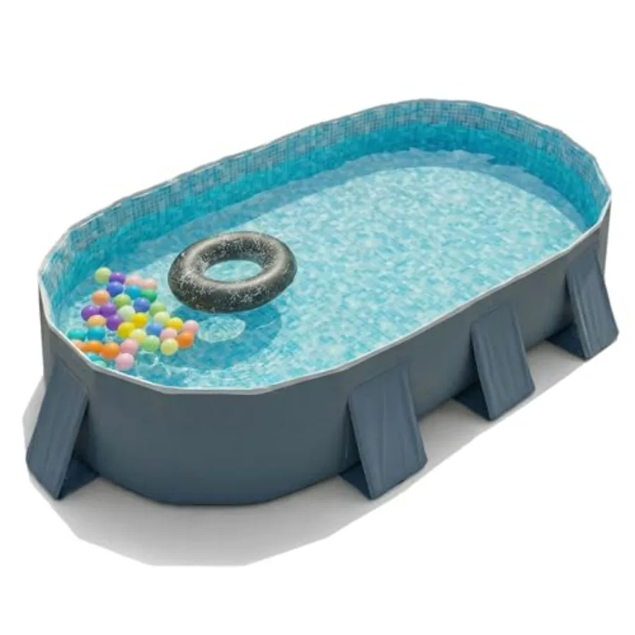 Foldable Family Pool for Adults - Portable Large Kiddie Swimming Pool in Blue, PVC Material, Easy Setup Drain for Indoor/Outdoo
Foldable Family Pool for Adults - Portable Large Kiddie Swimming Pool in Blue, PVC Material, Easy Setup Drain for Indoor/Outdoo