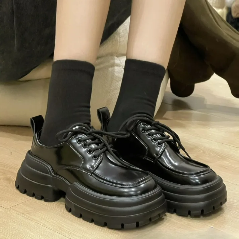 New Women's Shoes Exquisite Round Head Platform Derby Shoes for Woman Fashion Lace Casual Shoe Designer Shoes Zapatos De Mujer
New Women's Shoes Exquisite Round Head Platform Derby Shoes for Woman Fashion Lace Casual Shoe Designer Shoes Zapatos De Mujer