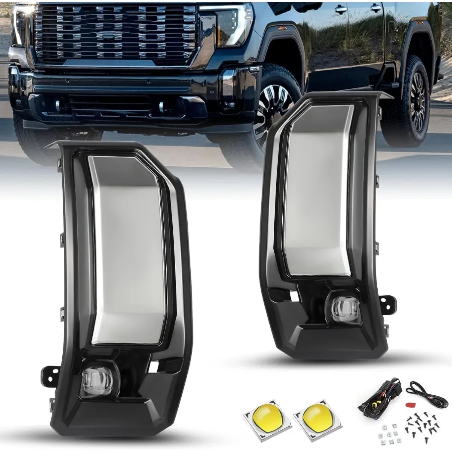 20242025 GMC Sierra 2500HD 3500HD LED Fog Light Assembly Pair Set LH+RH with Bulbs for Enhanced Visibility and Durability in Of
20242025 GMC Sierra 2500HD 3500HD LED Fog Light Assembly Pair Set LH+RH with Bulbs for Enhanced Visibility and Durability in Of