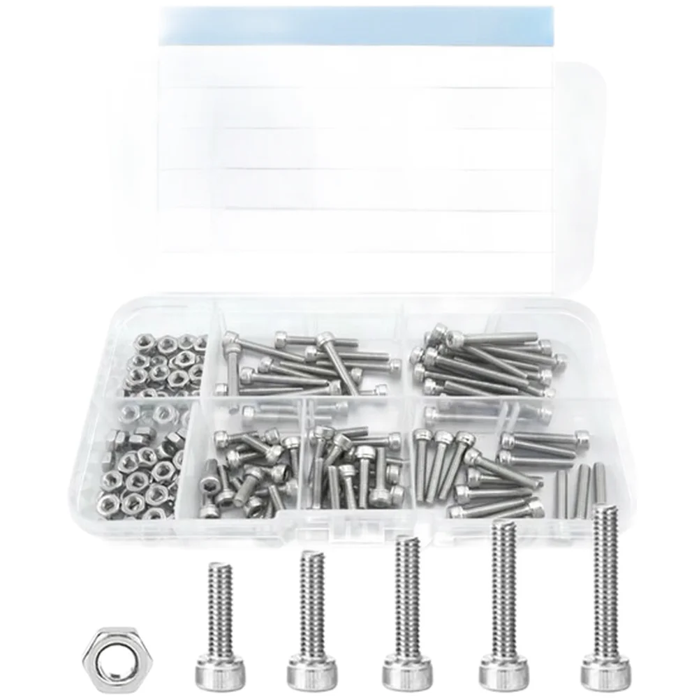 Set of 150pcs For M3 Hex Socket Head Cap Screws and Nuts Made from 304 Stainless Steel for Fastening Solutions
Set of 150pcs For M3 Hex Socket Head Cap Screws and Nuts Made from 304 Stainless Steel for Fastening Solutions