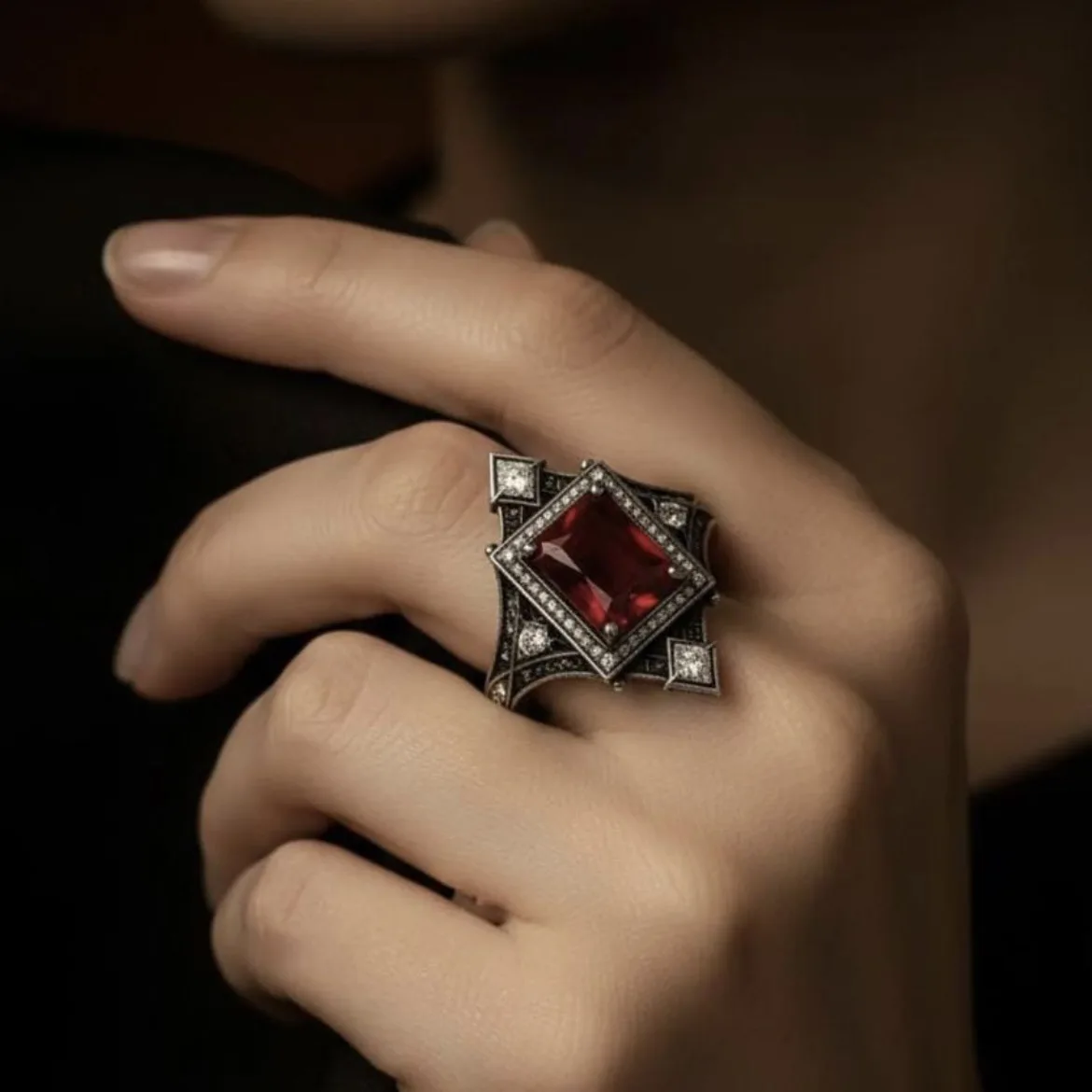 2026 New Vintage Silver Tone Ring, Red Square Zircon Inlay, Personalized Fashion Ring for Women
2026 New Vintage Silver Tone Ring, Red Square Zircon Inlay, Personalized Fashion Ring for Women