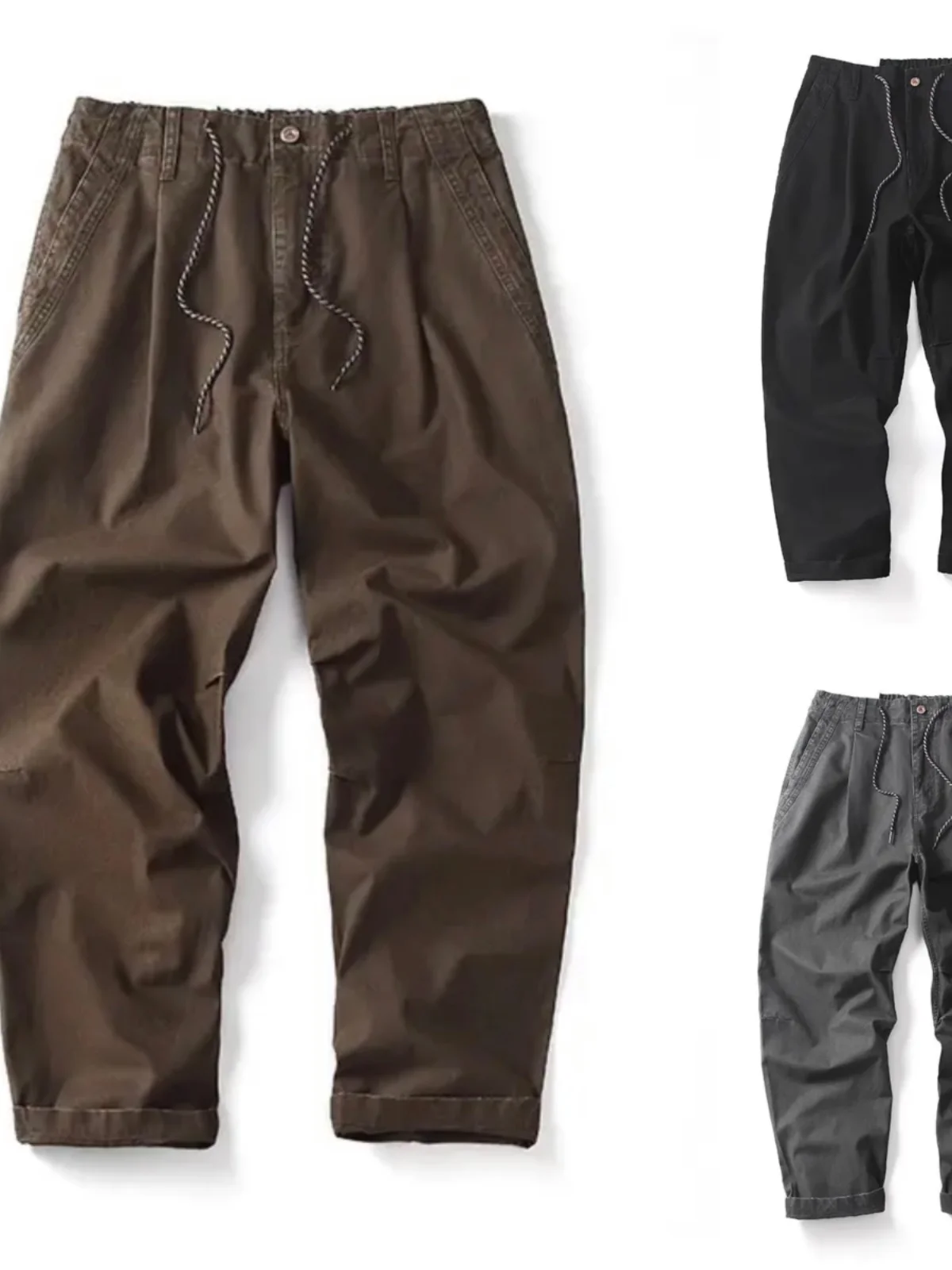 Retro American Waed Heavyweight Pure Cotton Work Trousers Wide Leg Micro Cone Dstring Casual Long Pants Youth Sle
Retro American Waed Heavyweight Pure Cotton Work Trousers Wide Leg Micro Cone Dstring Casual Long Pants Youth Sle