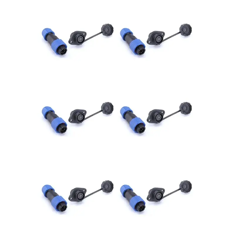 AA51 6X SP13 Waterproof Connector IP68 6 Pin Cable Connectors Male/Female Plug And Socket Nut/Flange/Docking
AA51 6X SP13 Waterproof Connector IP68 6 Pin Cable Connectors Male/Female Plug And Socket Nut/Flange/Docking