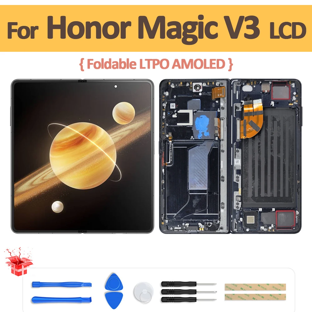 7.92" Foldable AMOLED For Honor Magic V3 LCD Display Touch Screen Digitizer Assembly For Magic V3 FCP-N49 Screen Replacement
7.92" Foldable AMOLED For Honor Magic V3 LCD Display Touch Screen Digitizer Assembly For Magic V3 FCP-N49 Screen Replacement