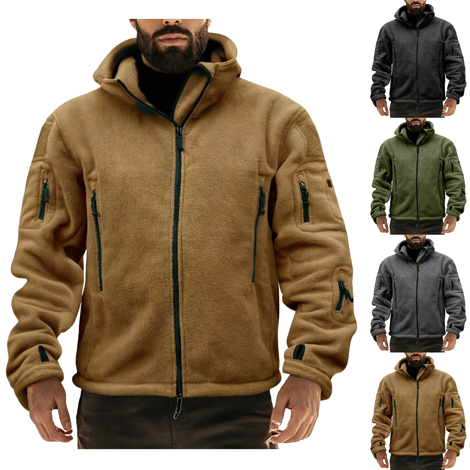 Men's Fleece Outdoor Warm Fleece Jacket Hooded Coat Jacket
Men's Fleece Outdoor Warm Fleece Jacket Hooded Coat Jacket