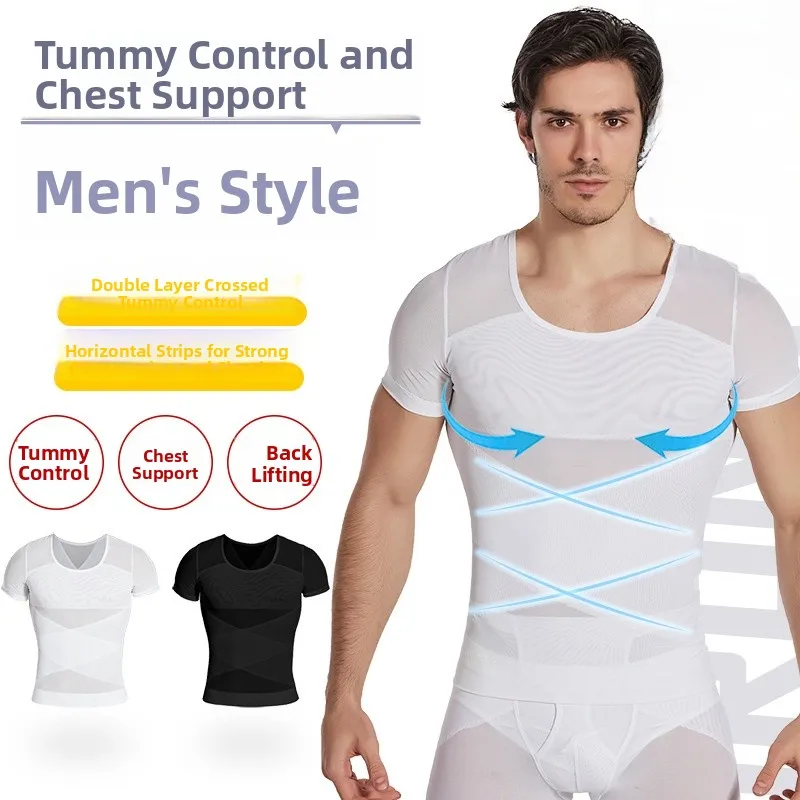 New Men's Shapewear Invisible Cross Abdomen Chest Binder Short Sleeve Forming Beer Belly Control Underwear Nylon Polyester
New Men's Shapewear Invisible Cross Abdomen Chest Binder Short Sleeve Forming Beer Belly Control Underwear Nylon Polyester
