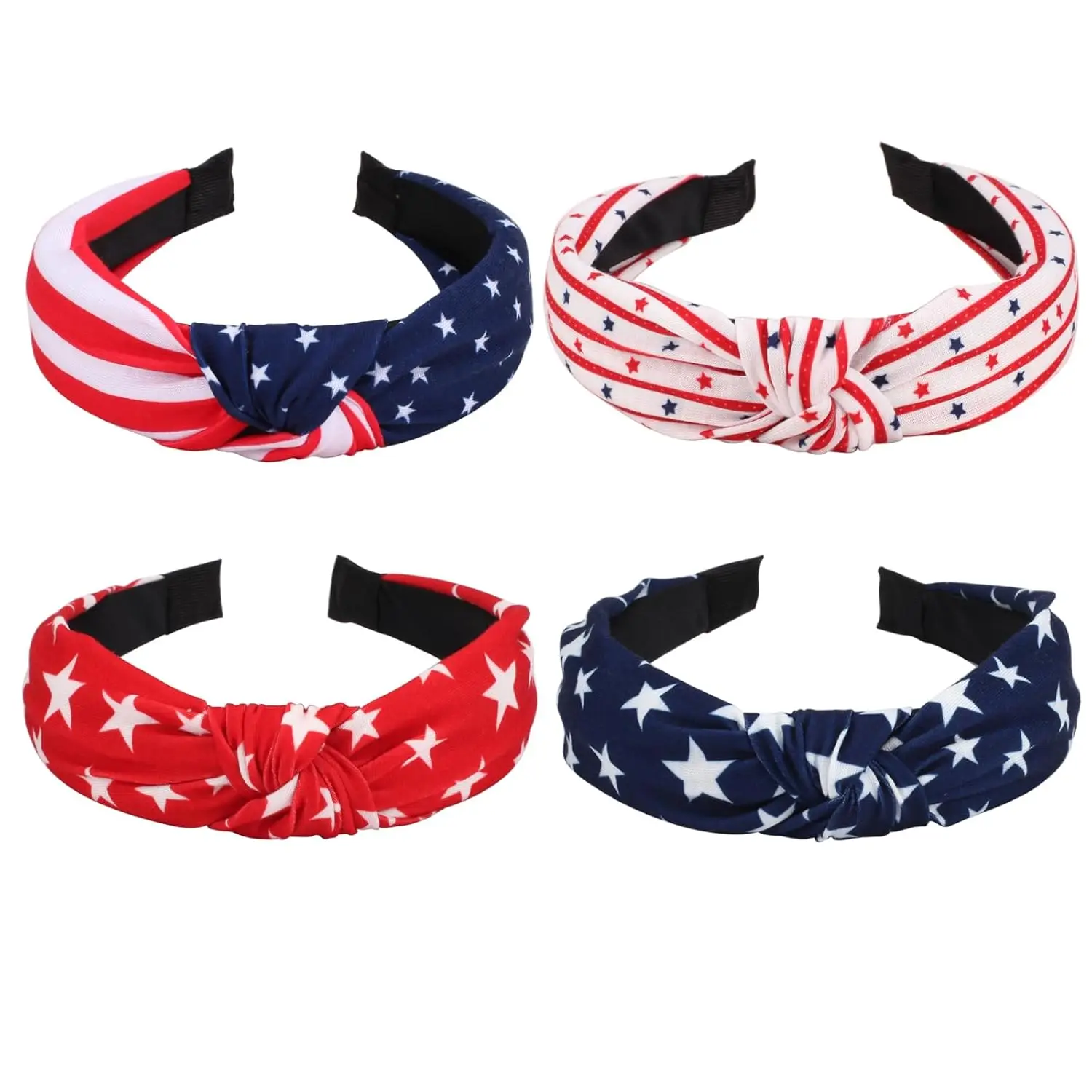 4th of July Knotted Headband Set for Women, 4pcs American Flag Turban Hairbands Elastic Hair Hoops
4th of July Knotted Headband Set for Women, 4pcs American Flag Turban Hairbands Elastic Hair Hoops