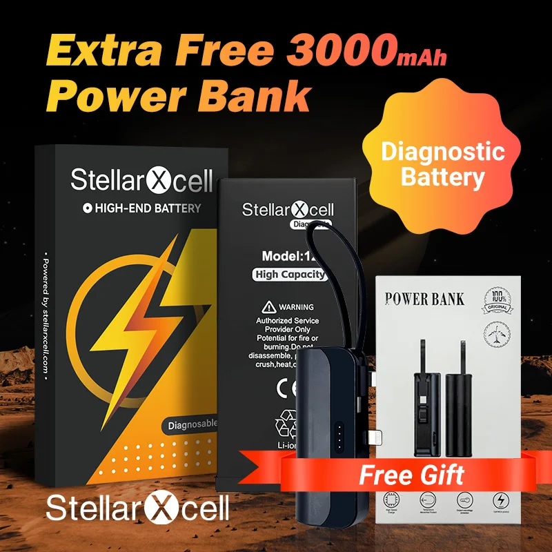 StellarXcell new technology Battery No pop up message run diagnose for iphone 12 13 Pro max 14 Plus 15Pro max 14Pro mini battery
StellarXcell new technology Battery No pop up message run diagnose for iphone 12 13 Pro max 14 Plus 15Pro max 14Pro mini battery