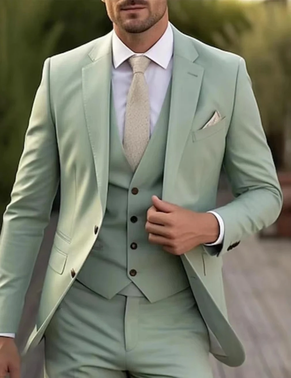 Latest Matcha Green Formal Men's Suits Slim Fit Elegant Groom Tuxedos Business Party Suits 3 Pieces Sets(Jacket+Vest+Pants)
Latest Matcha Green Formal Men's Suits Slim Fit Elegant Groom Tuxedos Business Party Suits 3 Pieces Sets(Jacket+Vest+Pants)