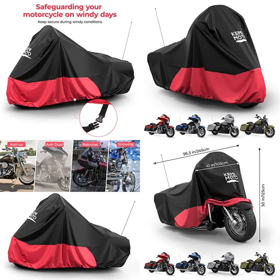 Heavy Duty 420D Motorcycle Cover Fits Side Top Box Waterproof Outdoor Compatible with, Ultra Limited Road King Street Glide Roa
Heavy Duty 420D Motorcycle Cover Fits Side Top Box Waterproof Outdoor Compatible with, Ultra Limited Road King Street Glide Roa