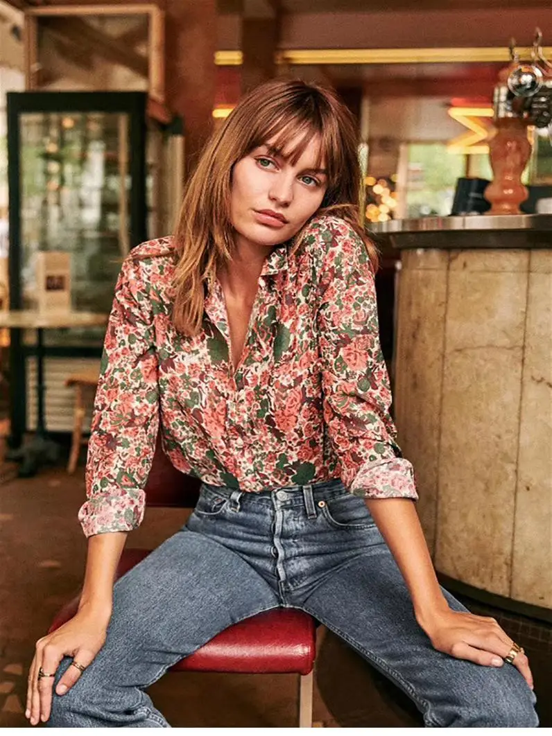 Spring Lightweight Silk Cotton Floral Print Long Sleeve Women's Shirt Fashionable Retro Style Versatile Top Single Wear
Spring Lightweight Silk Cotton Floral Print Long Sleeve Women's Shirt Fashionable Retro Style Versatile Top Single Wear