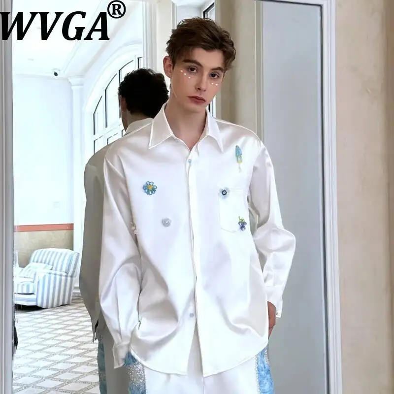WVGA Spring Autumn New Men's High-end Niche Design Beaded Satin Fashion Shirts Niche Chic Loose Casual Versatile Tops Ins W24786
WVGA Spring Autumn New Men's High-end Niche Design Beaded Satin Fashion Shirts Niche Chic Loose Casual Versatile Tops Ins W24786