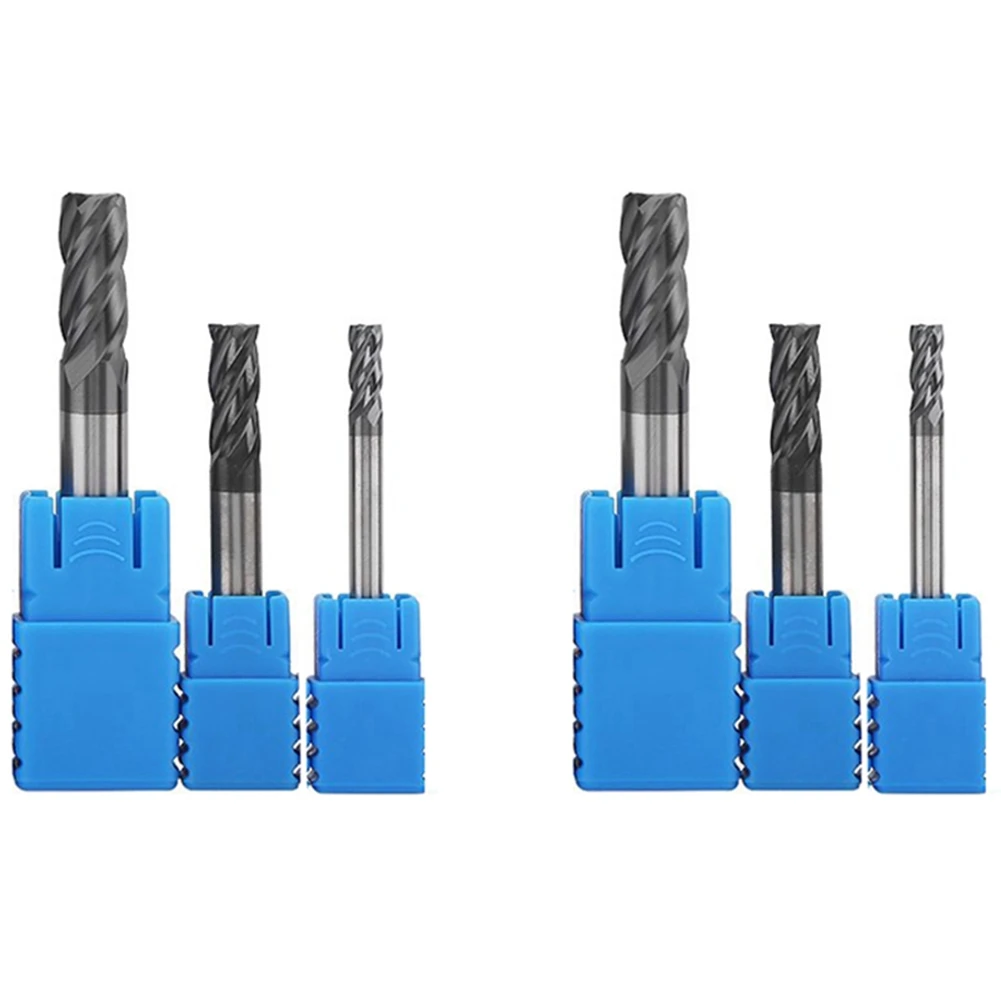 AB35-6Pcs 4 6 8 Mm Carbide End Mill 4 Flutes End Mill Set Milling Cutter Tool Kit
AB35-6Pcs 4 6 8 Mm Carbide End Mill 4 Flutes End Mill Set Milling Cutter Tool Kit