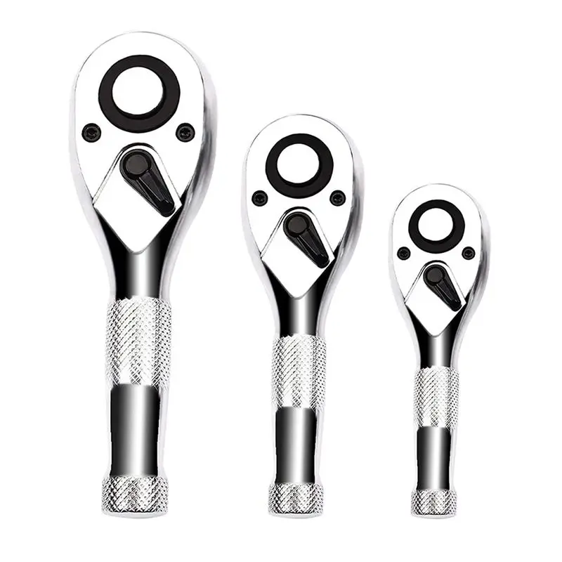 1/4, 3/8, 1/2 Inch Drive Stubby Ratchet Set 6 Pc Mini Ratchet Quick-Release Head 72-Tooth
1/4, 3/8, 1/2 Inch Drive Stubby Ratchet Set 6 Pc Mini Ratchet Quick-Release Head 72-Tooth