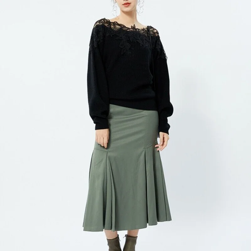 Autumn Winter Sweaters New Women Jumpers Exquisite Embroidered Lace Sexy Slash Neck Long Sleeve Knitting Pullovers
Autumn Winter Sweaters New Women Jumpers Exquisite Embroidered Lace Sexy Slash Neck Long Sleeve Knitting Pullovers