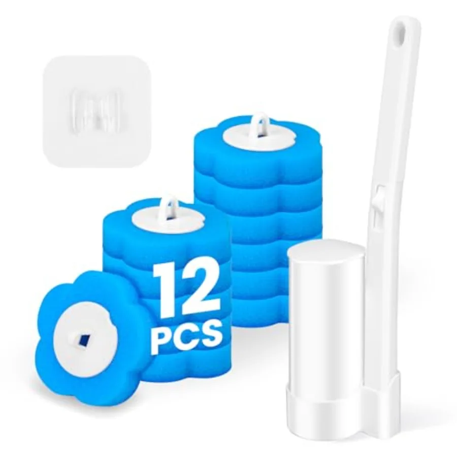 Disposable Toilet Brush, Toilet Wand Refills, Extended Handle with 12 Cleaner Refills Toilet Brush for Toilet Bowl Cleaners, Ba
Disposable Toilet Brush, Toilet Wand Refills, Extended Handle with 12 Cleaner Refills Toilet Brush for Toilet Bowl Cleaners, Ba