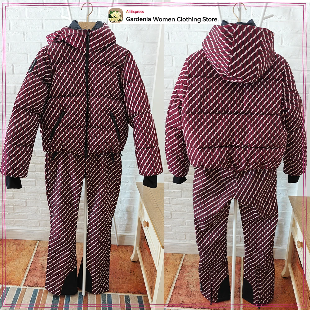 Gorgeous Burgundy Two Piece Sets for Women Winter Warm Tracksuits High Collar Windproof Down Hooded Jacket and Tonal Flare Pants
Gorgeous Burgundy Two Piece Sets for Women Winter Warm Tracksuits High Collar Windproof Down Hooded Jacket and Tonal Flare Pants