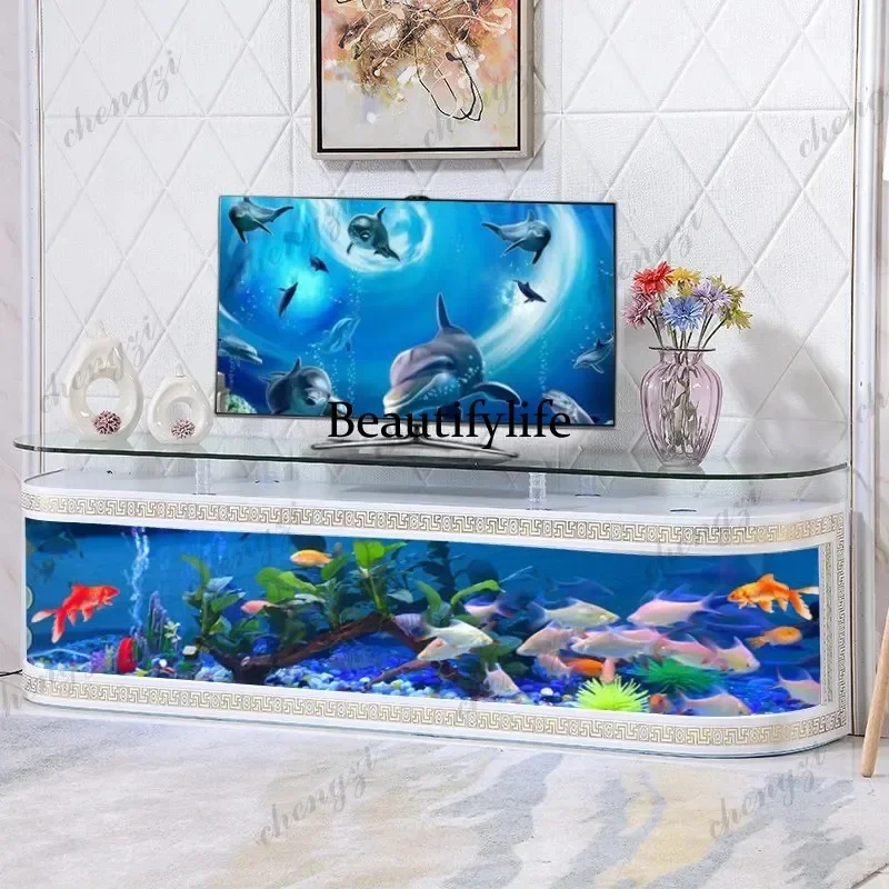 HR NQ European Style TV Cabinet Goldfish Aquarium, with Self-Cleaning System & Ultra Clear Glass for Living Room Background Wall
HR NQ European Style TV Cabinet Goldfish Aquarium, with Self-Cleaning System & Ultra Clear Glass for Living Room Background Wall