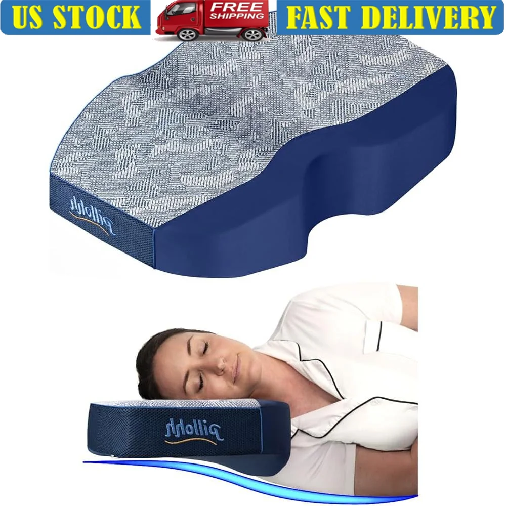 Ergonomic Contoured Pillow Memory Foam Side Sleepers Neck Jaw Support CertiPUR-US Cooling Removable Cover Breathable Mesh
Ergonomic Contoured Pillow Memory Foam Side Sleepers Neck Jaw Support CertiPUR-US Cooling Removable Cover Breathable Mesh