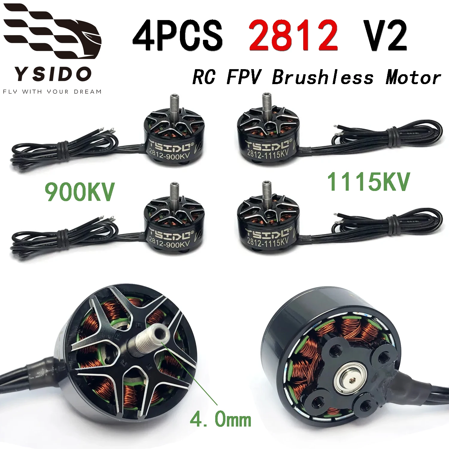 4 шт. бесщеточные моторы YSIDO RC FPV 2812 V2 2-6S 900KV 1115KV для радиоуправляемых мультикоптеров, самолетов, FPV-дронов дальнего радиуса действия 7, 8, 9 дюймов, для самостоятельной сборки
4 шт. бесщеточные моторы YSIDO RC FPV 2812 V2 2-6S 900KV 1115KV для радиоуправляемых мультикоптеров, самолетов, FPV-дронов дальнего радиуса действия 7, 8, 9 дюймов, для самостоятельной сборки