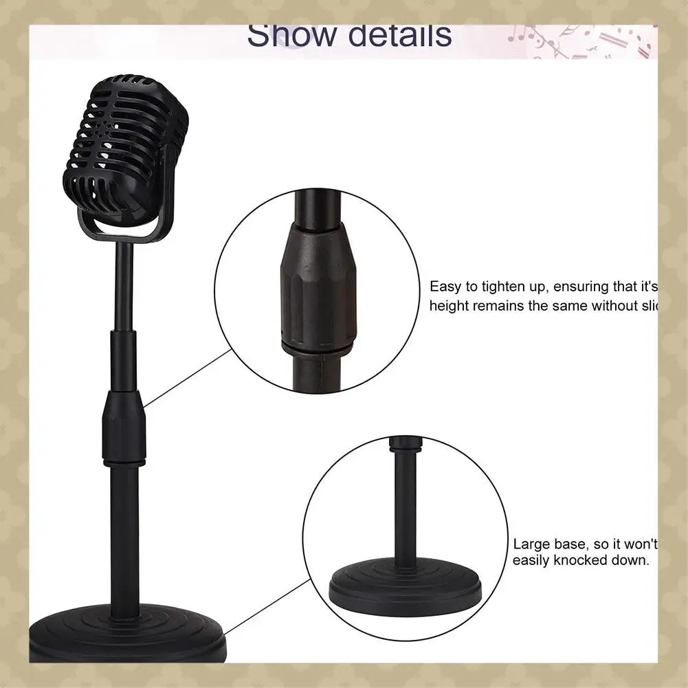 ABST Vintage Desktop Microphone Prop Model With Adjustable Stand, Classic Retro Microphone Prop For Party Decorations Toy
ABST Vintage Desktop Microphone Prop Model With Adjustable Stand, Classic Retro Microphone Prop For Party Decorations Toy
