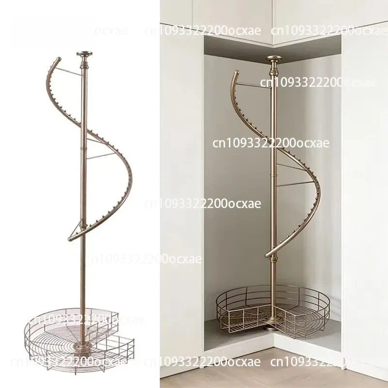Spiral Rotary Hanger, Heavy Duty Metal Vertical Clothing Storage Rack, with Basket, Corner Wardrobe Hanger
Spiral Rotary Hanger, Heavy Duty Metal Vertical Clothing Storage Rack, with Basket, Corner Wardrobe Hanger