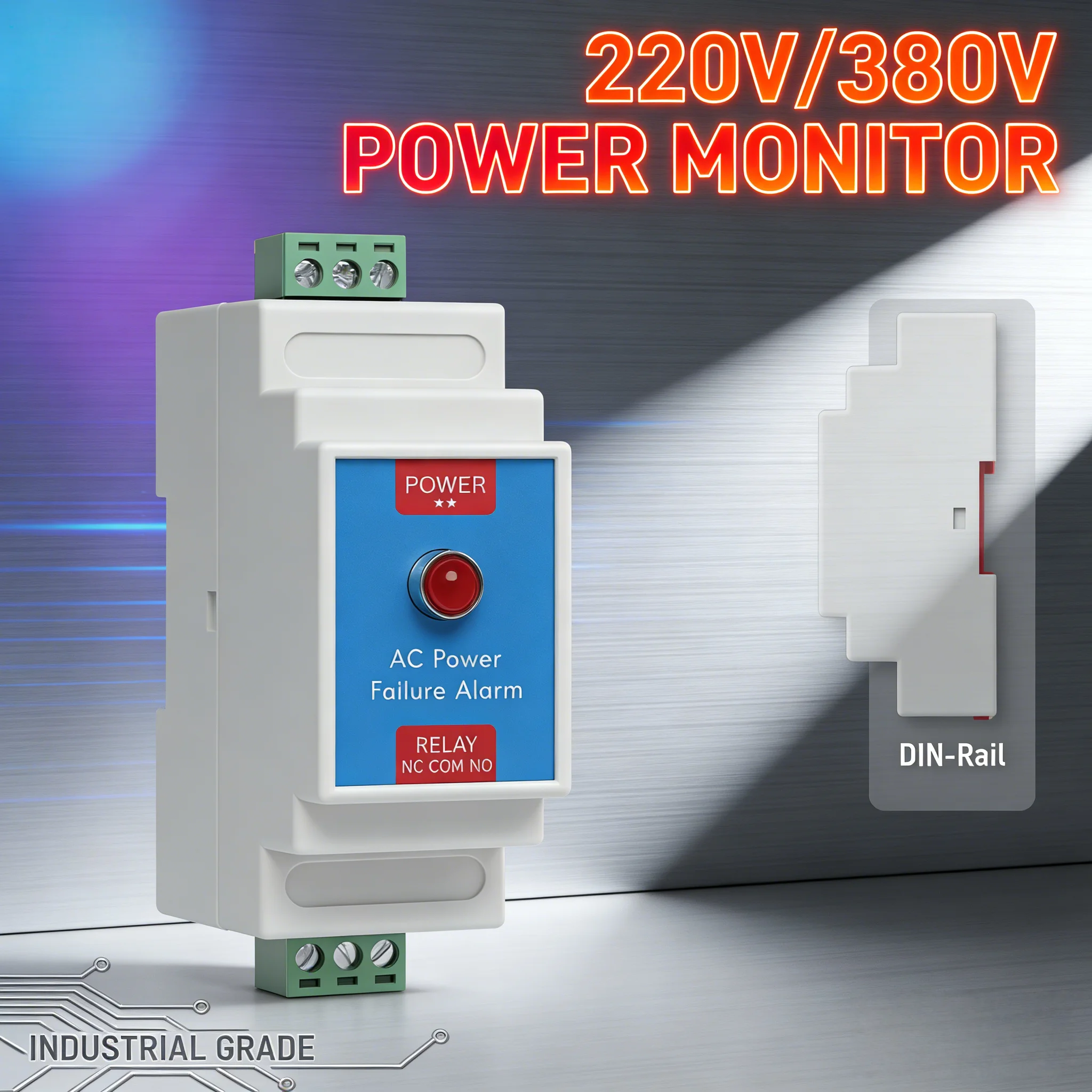 380V AC Power Failure Alarm 3-Phase Loss Detection Instant Relay Output NO/NC Protect Motors Pumps for Industrial Use
380V AC Power Failure Alarm 3-Phase Loss Detection Instant Relay Output NO/NC Protect Motors Pumps for Industrial Use