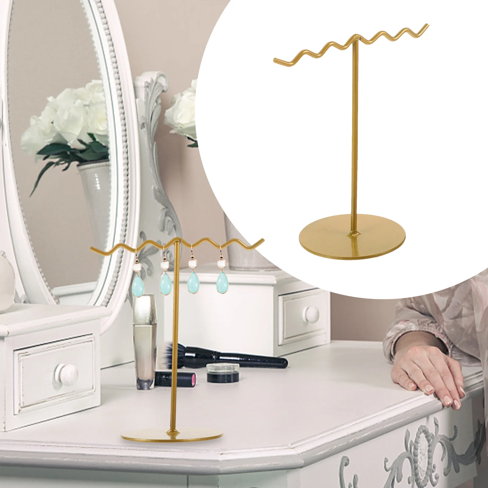 Earring Display Stand Gold Necklace Jewelry Stands Holder for Selling Earrings Glasses
Earring Display Stand Gold Necklace Jewelry Stands Holder for Selling Earrings Glasses