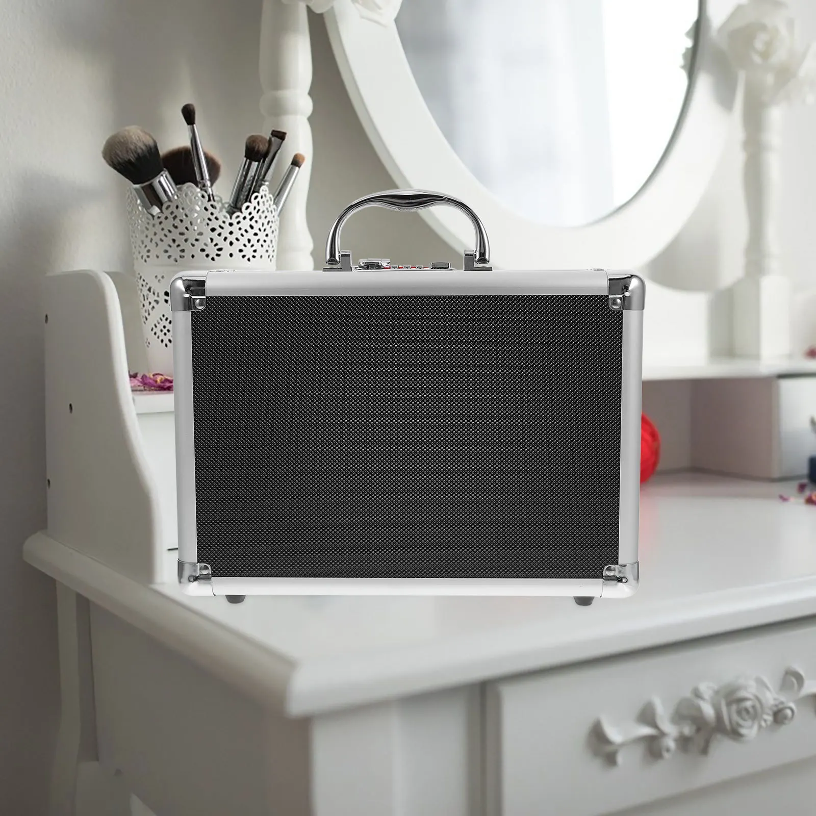 Multifunctional Aluminum Alloy Carry Case Portable Tool Storage Box With Foam Inserts For Camera Microphone Instruments Hard
Multifunctional Aluminum Alloy Carry Case Portable Tool Storage Box With Foam Inserts For Camera Microphone Instruments Hard