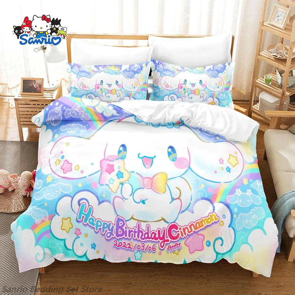 Cartoon Sanrio Duvet Cover Set Kawaii Cinnamoroll Quilt Cover Pillowcase Set Kids Girls Comfortable Bed Sets Full Twin King Size
Cartoon Sanrio Duvet Cover Set Kawaii Cinnamoroll Quilt Cover Pillowcase Set Kids Girls Comfortable Bed Sets Full Twin King Size