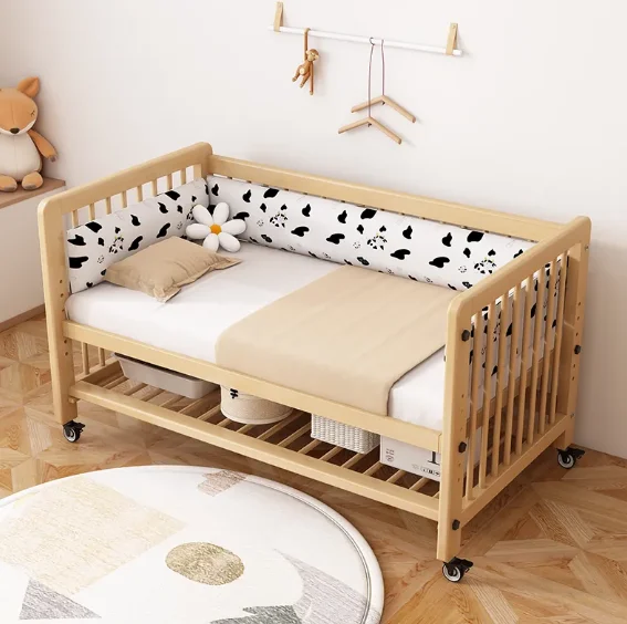 #Solid Wood Crib Baby Bed Comfortable Durable Movable Height Adjustment For Newborn Toddler Includes Wheels For Easy Bedroom
#Solid Wood Crib Baby Bed Comfortable Durable Movable Height Adjustment For Newborn Toddler Includes Wheels For Easy Bedroom