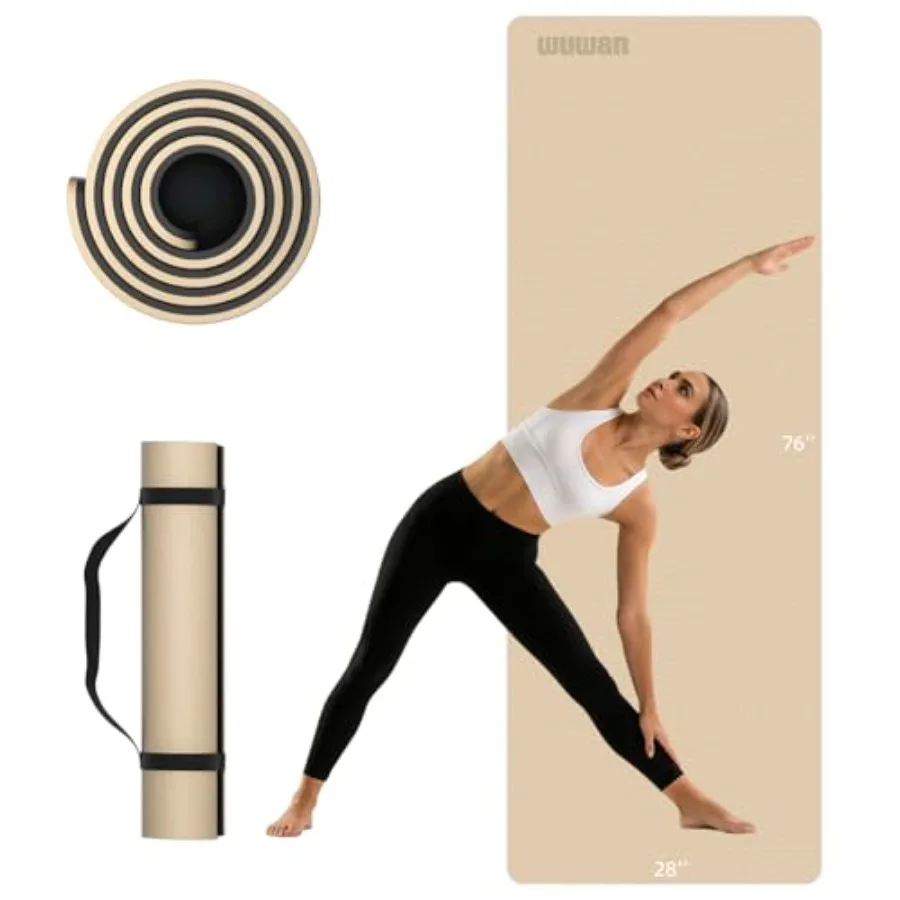 Extra Long Yoga Mat for Tall Men and Women, 10mm Thick 76x28in Non Slip TPE Exercise Mat with Carrying Strap, Mat for Yoga Pila
Extra Long Yoga Mat for Tall Men and Women, 10mm Thick 76x28in Non Slip TPE Exercise Mat with Carrying Strap, Mat for Yoga Pila