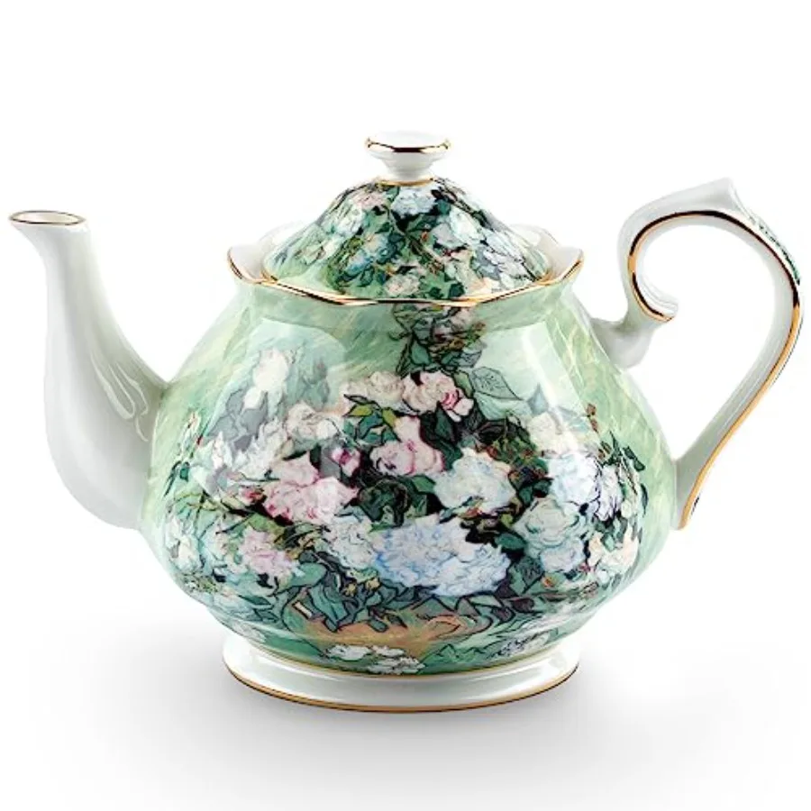 Teapot 30 oz Vangogh Paintings Bone China Loose Tea Pot Floral Design Vintage Ceramic Coffee Water Pot European Style Porcelain
Teapot 30 oz Vangogh Paintings Bone China Loose Tea Pot Floral Design Vintage Ceramic Coffee Water Pot European Style Porcelain